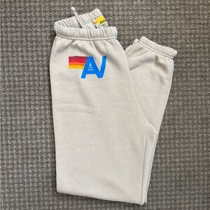 Aviator Nation Logo Sweatpants - sand M